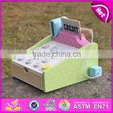 2017 New Design Children Preschool Wooden Toy Credit Card Machine W10A059 thumbnail-4
