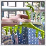 Wholesale Factory Price Best Quality Colorful Plastic Hanger With 8 Small Lips for Scoks Baby Size thumbnail-2