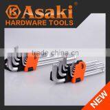 AK-0409 chrome steel hex key set