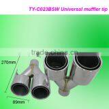 High Quality Auto Part Stainless Steel 304 Universal Double Exhaust Tip thumbnail-6