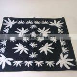 Hot Selling Screen Printing Leaf Bandanas in Black and White thumbnail-1