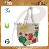PP Laminated Juco Fabric Beach Bag With Twisted Rope Handle thumbnail-2