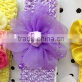 Kid's Flower Elastic Crochet Headband Hair Accessory thumbnail-1