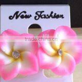Hot Sell Hawaiian Plumeria Flower Stud Earring Designs for Women thumbnail-6