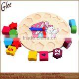 Wooden Digital Time Wall Clock for Kids thumbnail-3