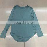 Factory Closeout Women Fashion Lace-up Long Sleeve Cotton T-shirt thumbnail-5