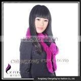 CX-S-165B 2016 New High Quality Stock Scarf Rose Rex Rabbit Fur Scarf Women thumbnail-2
