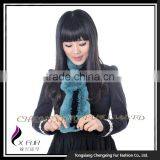 CX-S-165B 2016 New High Quality Stock Scarf Rose Rex Rabbit Fur Scarf Women thumbnail-5