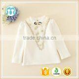 European Sweet Baby Girl Undershirt Children T-shirts, Kids White Embroidery Underwears/undershirts thumbnail-1