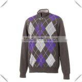 Men Sweater 2014 , High Quality 100% Cotton Custom Made 1/3 Zipper Golf Sweater for Men thumbnail-1
