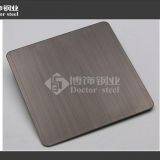 Manufacturer Wholesale 304 Black Titanium Hairline Stainless Steel Sheet thumbnail-1