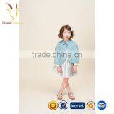 Pink Lovely Pure Cashmere Children Girls Knit Poncho Cashmere Poncho thumbnail-1