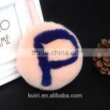 Rex Rabbit Fur Ball/ Fox Fur Letters Pom Doll Ball Keychain Bag Charms thumbnail-4