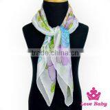 WJA012 Lovebaby Wholesale Square Pattern Square Floral Print Baby Kids Children Baby Silk Scarf Hair Wristband thumbnail-4