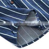 S33452W Children Cotton Long Sleeve Baby Striped Pure Color Jean Shirts thumbnail-5