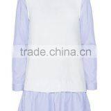 Runwaylover EY2189D Ladies Falbala Collar Fashion Splice Casual Dress thumbnail-4