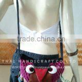 Hill Tribe Shoulder Bag Patchwork Fabric OWL Cross Body Bag BB - H thumbnail-1