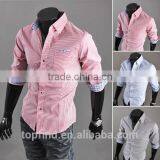Yiwu Factory Directly Supply Hot Sale 2016 Slim Fit Long Sleeve Three Colors Turkish Cotton Shirt for Men thumbnail-2