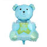 Aluminium Foil Balloons Party Decoration Bear Blue Message "It's A Boy" Pattern thumbnail-1
