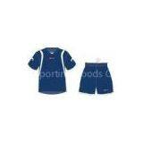 Kids Soccer Uniforms Jerseys And Shorts Dark Blue Color Short Sleeve Football Sportswear