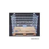 Sell Wire Mesh Container With Wooden Pallet thumbnail-1