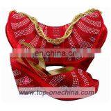 2016 red shoes and bag to match/ party shoes and bags/women shoes and bags