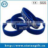 2014 Hot Sale Silicone Ribbon Personal Blue Free Sample Bracelet thumbnail-1