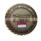 Army Force Custom Challenge Coin Antique Brass Medal Coin