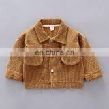 Boy Fall Suit 2020 New Children Style Korean Corduroy 3 Pieces Button Up Jacket ,Tshirt And Pants thumbnail-4