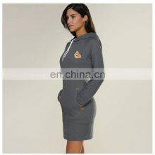 Wholesale Custom Brand Women's Plus Size Casual Sports Sweater Skirt Top Crop DIY Guillotine Bear Hoodie S-5XL thumbnail-5