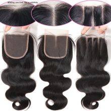 4x4, 5x5, 6x6, 7x7 body wave human hair closure with wholesale price