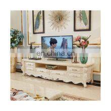 Canada Wooden TV Stands Luxury Marble Table Set Solid Wood Carving Multi-Size Optional thumbnail-1
