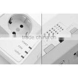 2014 new Quad band gsm remote control plug socket with Temperature Sensor suitable for EU power to protect home security