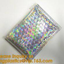 Printing Zipper Plastic Foil k Packaging Hologram Laser Holographic Aluminum Foil Folding Pouch Bags For Jewelry thumbnail-2
