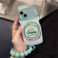 Wholesale Silicone Mint Green Drink Bottle For I Phone 8Plus Case For Apple 11/12Promax Bracelet Full Package X Soft 13/14 Women thumbnail-4