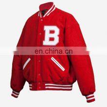 OEM Custom Leather Sleeve Chain Chenille Embroidery Bomber Flight Baseball Vintage Letterman Varsity Jacket for Men thumbnail-2
