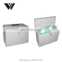 Locking Steel Security File Box Document Storage Organizer thumbnail-2