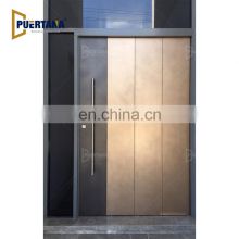 S304 Stainless Steel Safety Entry Residential Door / Modern Exterior Stainless Steel Entrance Front Doors For Houses Designs