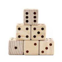 Customized Giant Wooden Yard Dice Set for Outdoor Backyard Games thumbnail-1