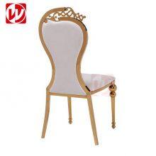 Modern Restaurant Furniture Hotel Luxury Wedding Chair Rose Gold Stainless Steel Banquet Chairs thumbnail-3