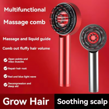 New Red Light Therapy Heating Massage Comb High Frequency Vibration Soothing Hair Growth Scalp Massage Brush thumbnail-4
