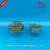 Hot Sale Transparent Color Glass Jar for Cosmetic, Empty Cream Jar With Aluminum Cap thumbnail-1