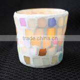Lamps of Glass Colorful Seashell Mosaic Candle Containers