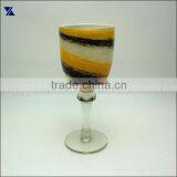 solid swirl colored thick wine glass