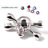 2016 New Design North Skull Clasp, Colorful Diamond Skull Clasp, High Class 316l Stainless Steel Skull Clasp thumbnail-4