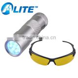 Hot sellers Aluminum 390~395nm pets UV Blacklight Flashlight