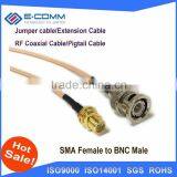 Hot Sale!!RF Wireless Patch Leads Cable SMA Male To BNC Male Right Angle Adapter RG58 50CM thumbnail-5