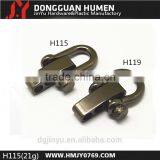 ZInc Alloy Adjustable Shackle Buckle , Knurled Pin Shackle in Gunmetal thumbnail-1