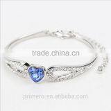 Love Gifts Austrian Crystal Rhinestones Heart Angel Wings Bracelet Bangle Jewelry thumbnail-2