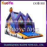 0.55mm PVC Tarpaulin Castle Type Mini Bouncy House Inflatable Bouncer for Kids